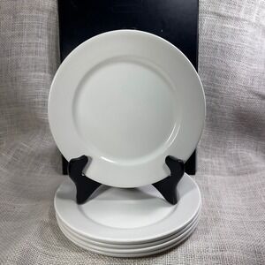Set of 5 Dudson Finest Vitrified White Salad Plates 8.25 Restaurant Ware England